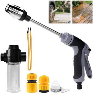 lot 10016 image: Pressure Washer, Handheld Power Washer with 360° Rotating Nozzle, 3 Spray Modes, Stainless Steel Universal Hose Fit, Tool-Free Installation-Driveway & Outdoor Cleaning