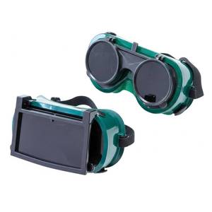 lot 10020 image: Dranvosk 2Pcs Welding Goggles Flip-Up Safety Glasses,Adjustable Fit Green Plastic Frame for Welding & Cutting Torch (PlasticGlass)