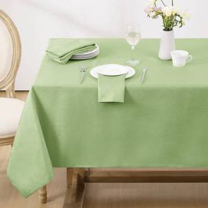 lot 10042 image: Softalker Sage Green Tablecloth Jacquard Rectangle Table Cloth Waterproof Spillproof Table Cover for Kitchen Dining Spring Summer Outdoor Decoration (60x120 Inch, Sage)