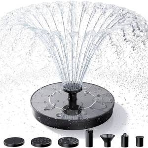 lot 10068 image: AISITIN Solar Fountain, Solar Bird Bath Fountains Pump with 6 Nozzles, 2026 Upgraded Free Standing Floating Solar Powered Water Fountain Pump for Bird Bath, Garden, Pond, Pool and Outdoor
