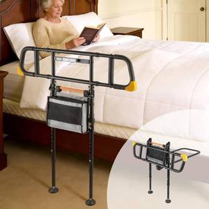 lot 11090 image: NIMOOD C5 Pro Bed Rail for Home Safety - Foldable Bed Rail for Seniors with Motion-Activated Light & Storage Bag, 350 lbs Weight Capacity