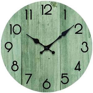 lot 11115 image: TGHHPC Wall Clock, Modern Wall Clocks Battery Operated, Silent Non Ticking Clock Decorative for Living Room, Office, Home, School (Light Green)