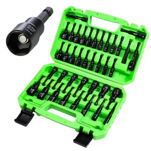 lot 12074 image: SUNHZMCKP 39Pcs Magnetic Nut Driver Set for Impact Drill, Metric & SAE Impact Hex Nut Driver Drill Bit Master Kit, Impact Driver Bit Set with 14 Hex Shank, Quick-release Bit Holder, with Toolbox (Heavy Use)