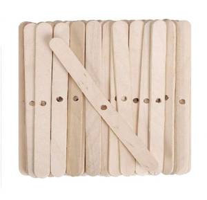 lot 12112 image: DINGPAI 100pcs Wooden Candle Wick Holders, Candle Wick Centering Devices for Candle Making, Candle Wick Bars, Wick Clips for Canld Centering Tool