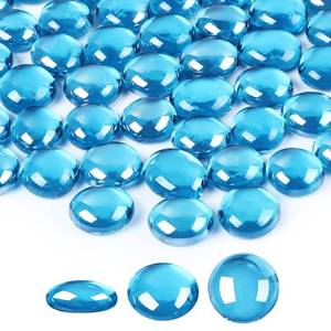 lot 12164 image: Suream 1 LB Marbles for Vases, Blue Glass Beads Bulk for Vase Fillers, Flat Glass Marbles for Aquariums, Hydroponics Plants, Home Decor, Christmas DIY Craft