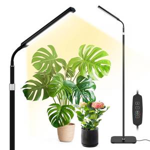 lot 13464 image: VSOKE Grow Light for Indoor Plants, Full Spectrum LED Grow Light with Stand, Auto OnOff Timer, Height Adjustable Floor Plant Lamp with Gooseneck, 10-Level Dimmable Light for Small Tall Houseplants