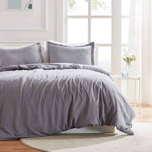 lot 13471 image: SLEEP ZONE Queen Size Duvet Cover Cooling NANOTEX Tech with Zipper Closure & 8 Corner Ties - Super Soft & Breathable All Season Comforter Cover Set 3 Pieces (Gull Grey, Queen)
