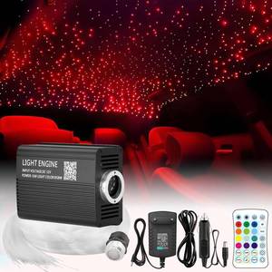 lot 13475 image: Twinkle Starlight Headliner Light,16W 500pcs 6.5ft LED Star Ceiling Fiber Optic Light Kit APPRemote Control for CarHomeParty