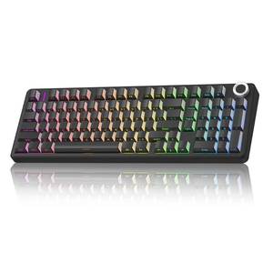 lot 13476 image: AULA F99 Pro Wireless Mechanical Keyboard-Silent Version,BT5.02.4GHzUSB-C Hot Swappable Custom Keyboard,Gasket Structure,Pre-lubed Linear Switches RGB Backlit Computer Gaming Keyboards,Black