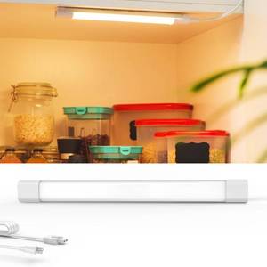lot 14089 image: Snyloe 12 Under Cabinet Light Plug-in, 6.5W 500LM, Dimmable (100%50%), Energy Efficient, 5FT Power Cord and 12 Linking Cord, Lightweight Design, Linkable Up to 30 Units, YT-4101-12