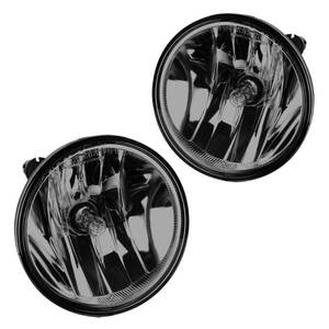 lot 14097 image: Driving Fog Lights Lamps Replacement for Chevy 07-14 SuburbanTahoe 07-13 Avalanche 10-13 Camaro 15-16 Colorado 15 SilveradoGMC AcadiaYukonYukon H16 12V 55W Halogen Bulbs (Smoke Lens)