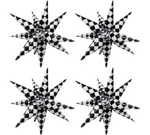 lot 14112 image: 4pcs 26 Black and White Checked Balloons Racing Balloon Casino Party Alice Theme Party Decoration Circus Decoration Talladeg Night Party Decorations Cholo Balloon Racing Birthday Party