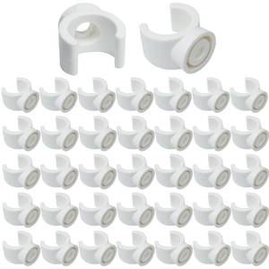 lot 14136 image: JJHXSM 50PCS PEX Pipe Clamps Pipe Hanger Clamps 12 inch PVC Water Pipe Bracket Plastic 16 mm For Residential Industrial Water Supply and Cable Wiring Piping Systems White