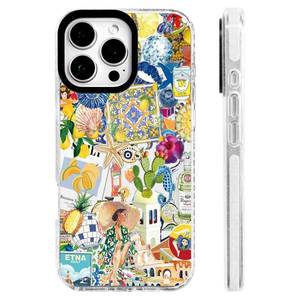 lot 14143 image: ChiCs-Flaura for iPhone 16 Plus Case Military-Grade Drop ProtectionLuxurious Soft TPU ProtectiveCamera Protectionfor Women & Girls-Vibrant Sicilian Mediterranean Collage Art