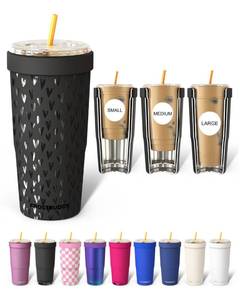 lot 14154 image: Frost Buddy Togo Buddy  30 oz Stainless Steel Vacuum Insulated Tumbler  to Go Coffee Cup �� Coffee Cups, Iced Coffee Sleeve, Travel Mug, Thermal Cup for Hot & Cold Drinks, Dunkin Cup (Little Hearts)