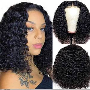 lot 14158 image: XIROM UN Glueless Wigs Hair Pre Plucked Pre Cut Wear and Go Glueless Curly Bob Wigs for Black Women 5x5 HD Lace Closure Wigs Wet and Wavy Wigs Hair 200% Density (14 inches)