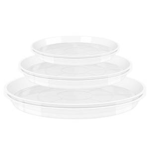 lot 14177 image: YOPIKUU 6 Pack Plant Saucer, 3 5 7 9 11 13 15 17 19 21 inch Clear Plastic Plant Trays, Durable Water Catcher Tray for Indoor Outdoor Planters (5 7 9 Inch)
