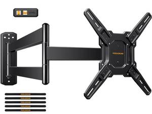 lot 17490 image: Perlegear Long Arm TV Wall Mount for 26-70 inch TVs up to 100 lbs, Corner TV Mount Bracket with 31.65 Extension, Swivel, Tilt Articulating Arms, Max VESA 400x400mm, Full Motion Wall Mount PGMF25B