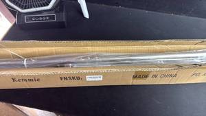 lot 17493 image: 2 Pack Matte Nickel Curtain Rods, 84-120in