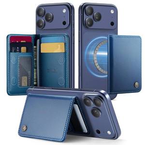 lot 18267 image: ZipFoldy Slim PU Leather RFID Magnetic Wallet for Men and Women, Minimalist Magnet Card Holder Phone Wallet Compatible with Magsafe for Apple iPhone 17 16 15 14 13 12 Series, Fashion Dark Blue