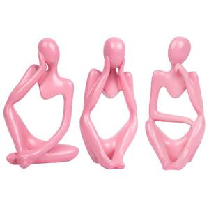 lot 19731 image: Yookat 3Pcs Thinker Statue Abstract Art Sculptures Resin Collectible Figurines for Fireplace Bedroom Kitchen Living Room Centerpieces Wedding Office Desk Birthday Gifts