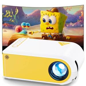 lot 19732 image: KSAN Mini Projector, Projector with WiFi and Bluetooth, 1080P Support Movie Projector with Built-in Speaker, Compatible with Smartphone, HDMI, USB, AV, Fire Stick, PS5 for Home, Bedroom, Outdoor Use