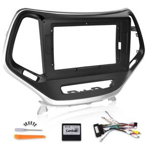 lot 19742 image: for Jeep Cherokee 2013-2018, in Dash Installation Install Frame Mount Trim Kit Can Match 10.1 inch Touch Screen Car Radio Stereo