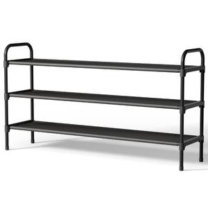 lot 19760 image: Kitsure Extra-Long Shoe Rack for Closet, Shoe Organizer for Front Door Entrance, Stackable Shoe Shelf, Detachable Closet Organizers and Storage, 39.0 Wide - 3 Tier, Black