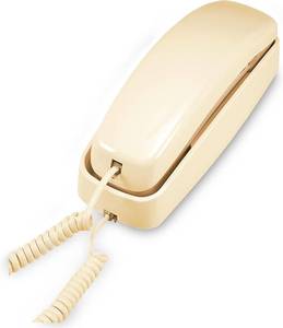 lot 19768 image: AT&T TRIMLINE 210 Corded Home Phone, No AC Power Required, Improved Easy-Wall-Mount, Lighted Big Button Keypad, 13 SpeedDial Keys, Last Number Redial, Mute, Flash, Volume Control, Beige