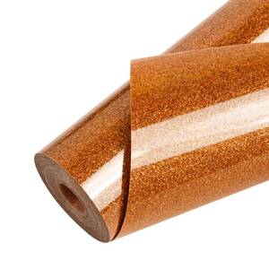 lot 20032 image: Mcirurn Bronze Glitter Heat Transfer Vinyl, 12 x 15ft Htv Vinyl, Glitter Iron-On for T-Shirts, Shirts Crafts, Easy Cutting and Weeding, Custom Glitter Gifts