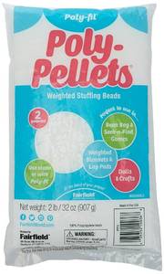 lot 20057 image: Fairfield Poly-Fil Poly-Pellets, Premium Polyester Weighted Stuffing Beads, Stuffing for Stuffed Animals, Toys, Bean Bags, Weighted Blankets, and More, 32-ounce Bag