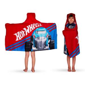 lot 20065 image: Hot Wheels Soft Cotton BathPoolBeach Terry Hooded Towel Wrap, 24 x 50, By Franco Kids