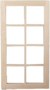 lot 20089 image: 1pc Wood Color Dollhouse Window,Wooden Traditional 112 Scale 8-Pane Door Dollhouse Window Frame Miniature Furniture,Furniture Accessories