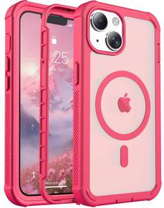 lot 20099 image: jaroco Magnetic for iPhone 13 Case, Compatible with MagSafeMilitary Grade Drop ProtectionHeavy Duty ProtectionNon-SlipShockproof 2-Layer Durable Bumper Phone Case 6.1-Rose