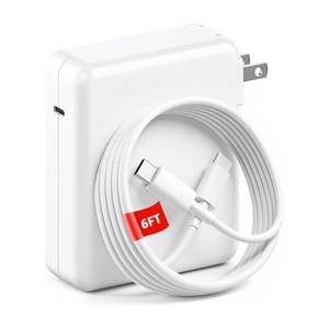 lot 20153 image: 140W Mac Book Pro Charger, Fast Charger Power Adapter for Mac Book AirPro with 6FT USB C to C Cable Cord Compatible with MacBook ProAir 16151413 InchM1M2M3iPad Pro 20232022 and USB C Device