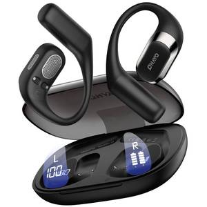 lot 20175 image: OHAYO Open Ear Headphones,Over Ear Earbuds with Ergonomic Earhook,Bluetooth Headphones 5.4 with Smart Digital Display,40H Playtime,IPX6 Waterproof,Touch Control Operate Fit Cycling,Running,Workout