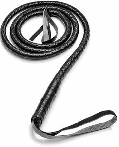 lot 20178 image: Skeleteen Faux Leather Black Whip - 6.5 Woven Costume Accessories Whips - 1 Piece
