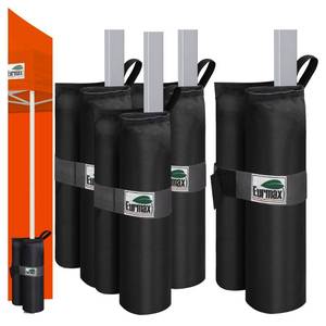 lot 20180 image: Eurmax USA 4-Pack 150LBS Capacity Universal Canopy Weight Bags,Heavy Duty Windproof Sandbags with All-Around Wrap Design,Ultimate Stability for Pop Up Tent,Shelter in High Winds(Sand Not Included)