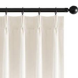 lot 5154 image: Miulee Ivory Curtains 40x63 2-Panel Set LPN N C6JFX625F