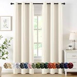 lot 11130 image: MULEE 72 inch Curtain Panels 40x72 Set of 2 X004MNRGSV