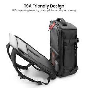 lot 17487 image: tomtoc Travel Backpack, Laptops Up To 17.3in, Black