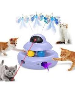 lot 17491 image: 4-in-1 Automated Interactive Cat Toy, Purple