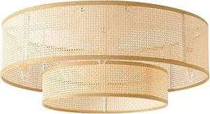 lot 19773 image: Woven Basket Chandelier Shade, 5 lightbulb Spots, 23IN