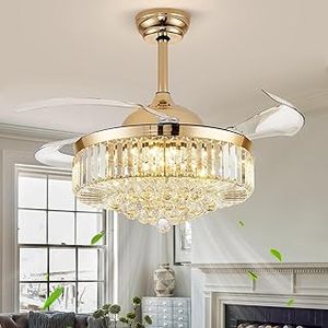 lot 19774 image: Fandelier 42 Inch Ceiling Fan Light