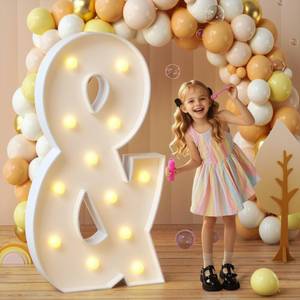 lot 1611 image: imprsv 26 Marquee Numbers, 4FT 26 Light Up Numbers for Graduation Decorations 2026, Large Marquee Light Up Number Sign for 26th Birthday Anniversary Party Decorations (Need to Assemble)