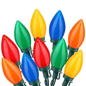 lot 1616 image: HAYATA C9 Big Bulbs Classic Christmas Lights 100 LED 64ft Strawberry String Light - Fairy Lighting for Outdoor, Indoor (Multi Color - 100LED)