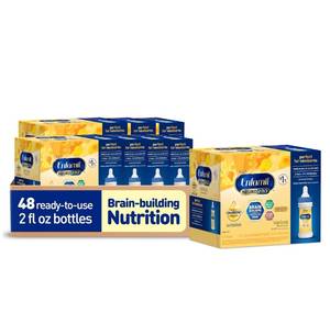 lot 1622 image: Enfamil NeuroPro Ready to Feed Baby Formula, Brain Building Duo DHA & MFGM, Exclusive Immune Supporting HuMO6 Blend, Enfamil Ready to Feed Infant Formula, 2 fl oz, Case of 48, Total 48 bottles