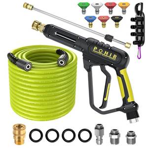 lot 1637 image: Pressure Washer Gun and Hose, 3600 PSI, 38 Quick Connect