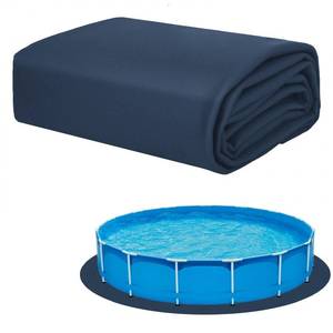lot 1640 image: Gonioa 10 FT Pool Pad for Above Ground Pools, Round Pool Liner Pad Under Pool Mat for Above Ground Pools, Navy Blue Heavy Duty Pools Ground Pad to Prevent Puncture and Extend Liner Life