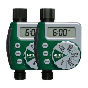 lot 2333 image: Orbit 62067 1-Outlet Programmable Digital Hose Watering Timer, 2-Pack
